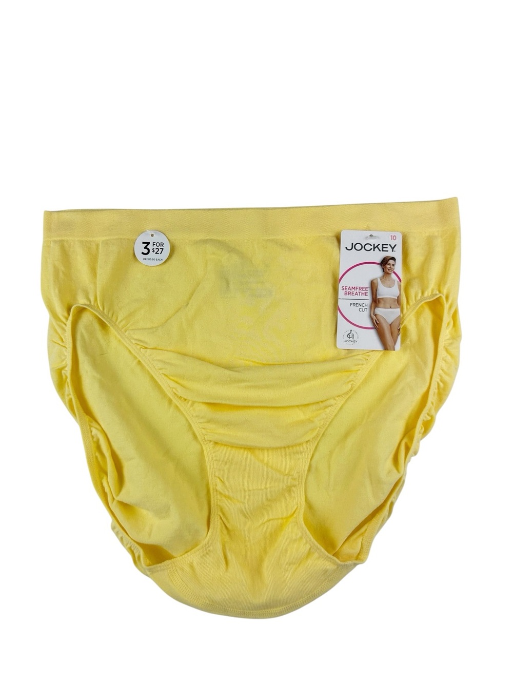 Jockey Women’s Seamfree Breathe French Cut Underwear Yellow Size 10 / 3XL
